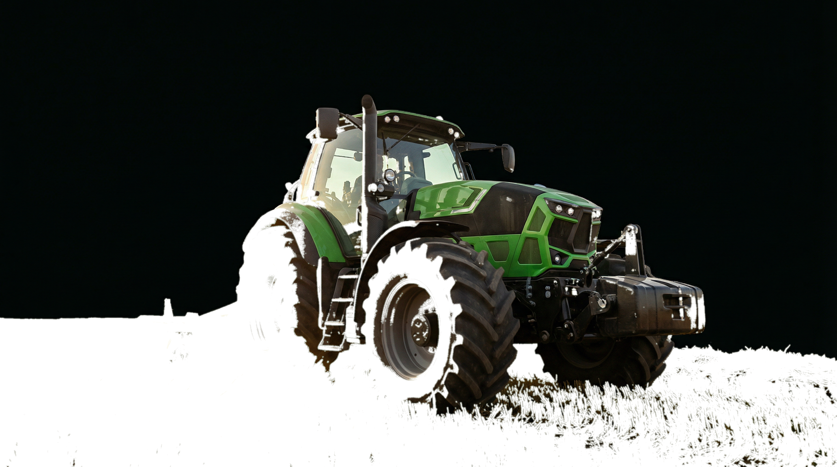 Tracteur dans un champ